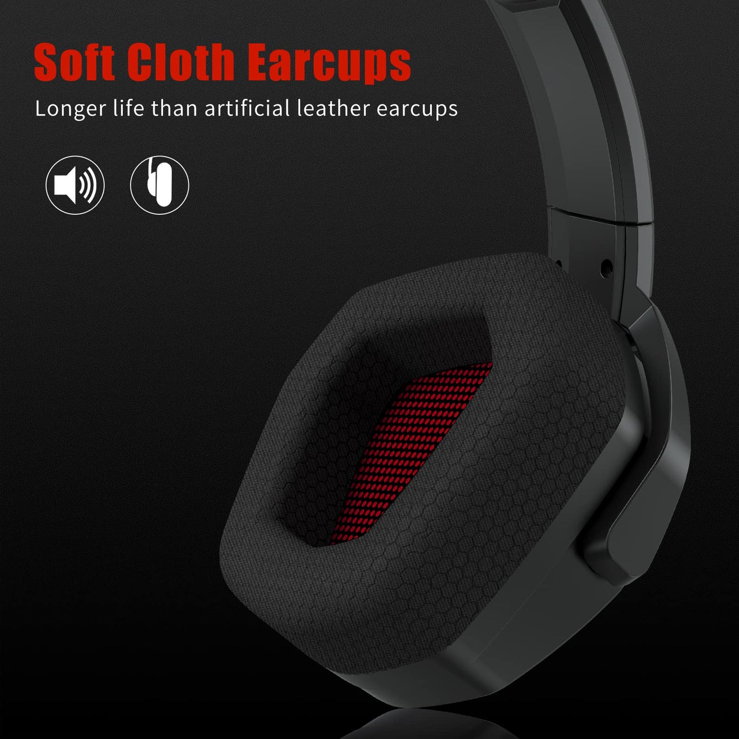 NUBWO G06 Dual Wireless Gaming Headset with Microphone for PS5, PS4, PC - 23ms Low Latency Audio - 100-Hour of Playtime - 50mm Drivers (Black-Orange)