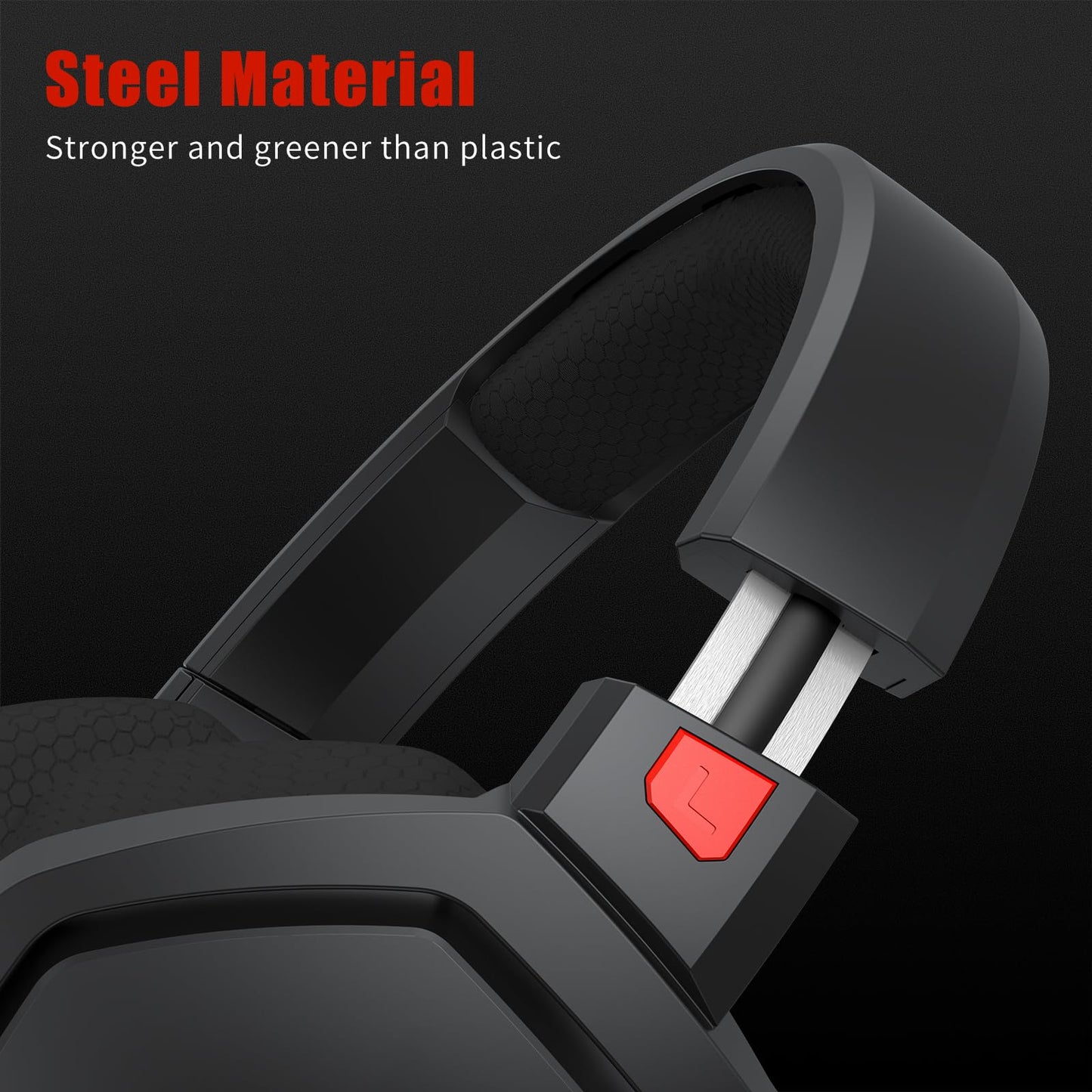 NUBWO G06 Dual Wireless Gaming Headset with Microphone for PS5, PS4, PC - 23ms Low Latency Audio - 100-Hour of Playtime - 50mm Drivers (Black-Orange)