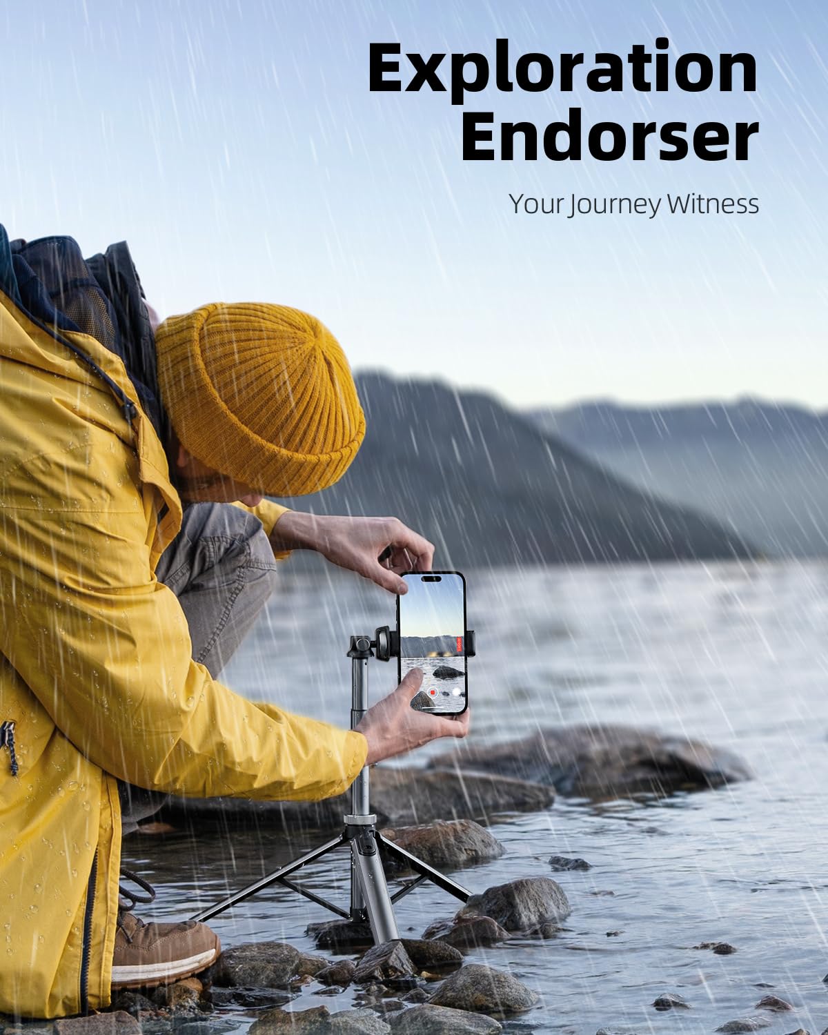 EUCOS 62" Phone Tripod, Tripod for iPhone & Selfie Stick Tripod with Remote, Extendable Phone Tripod Stand & Travel Tripod, Solidest Cell Phone Tripod Compatible with iPhone/Android
