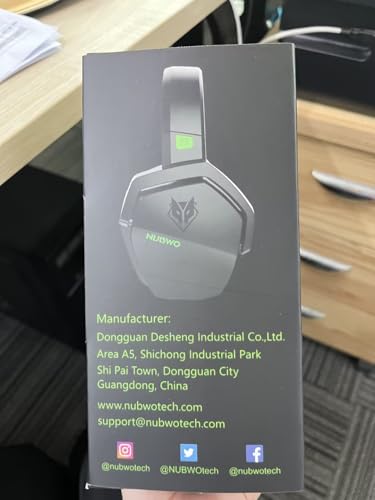 NUBWO G06 Dual Wireless Gaming Headset with Microphone for PS5, PS4, PC - 23ms Low Latency Audio - 100-Hour of Playtime - 50mm Drivers (Black-Orange)