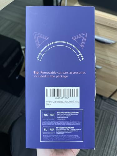 NUBWO G06 Dual Wireless Gaming Headset with Microphone for PS5, PS4, PC - 23ms Low Latency Audio - 100-Hour of Playtime - 50mm Drivers (Black-Orange)