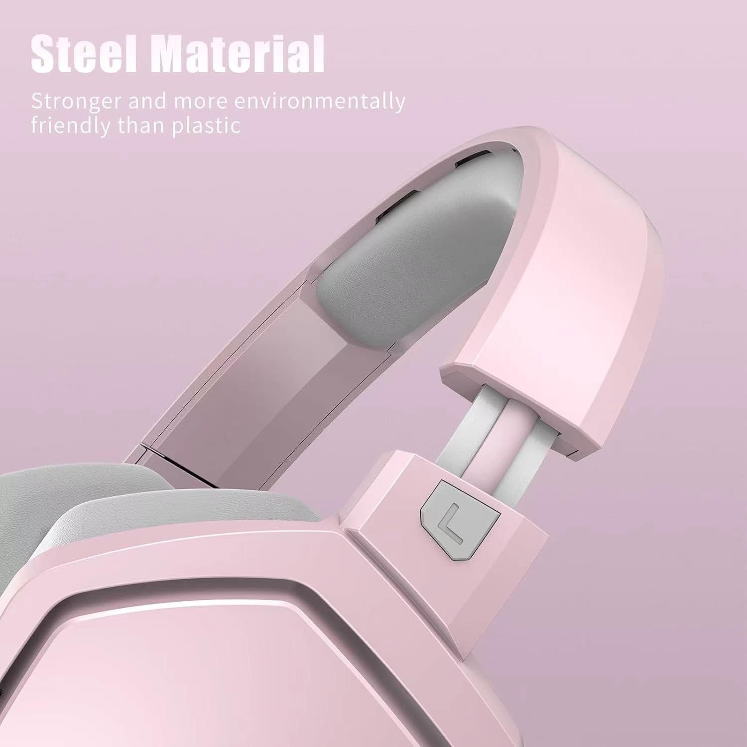 NUBWO G06 Dual Wireless Gaming Headset with Microphone for PS5, PS4, PC - 23ms Low Latency Audio - 100-Hour of Playtime - 50mm Drivers (Black-Orange)