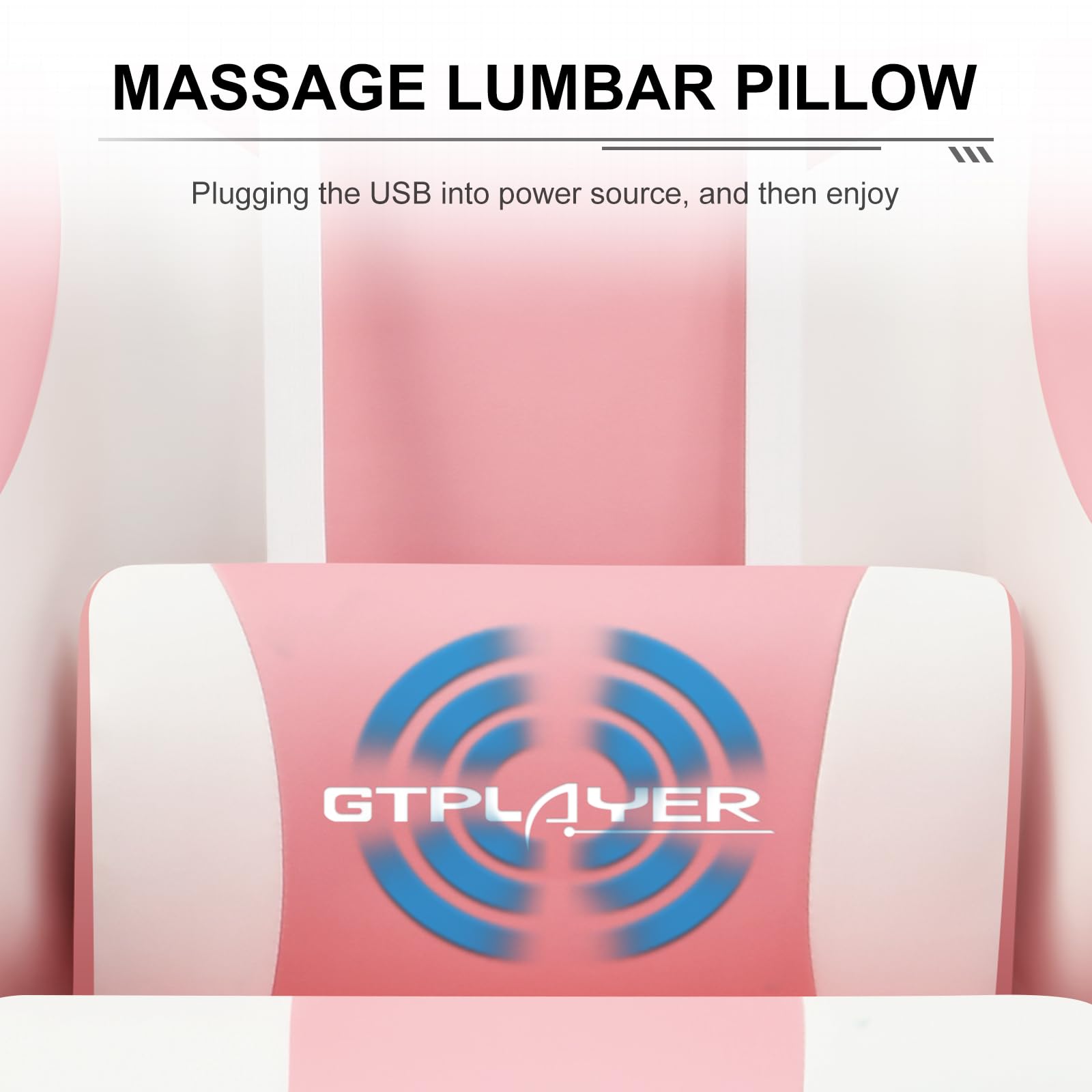 GTPLAYER Gaming Chair, Computer Chair with Footrest and Lumbar Support, Height Adjustable Game Chair with 360°-Swivel Seat and Headrest and for Office or Gaming (White)