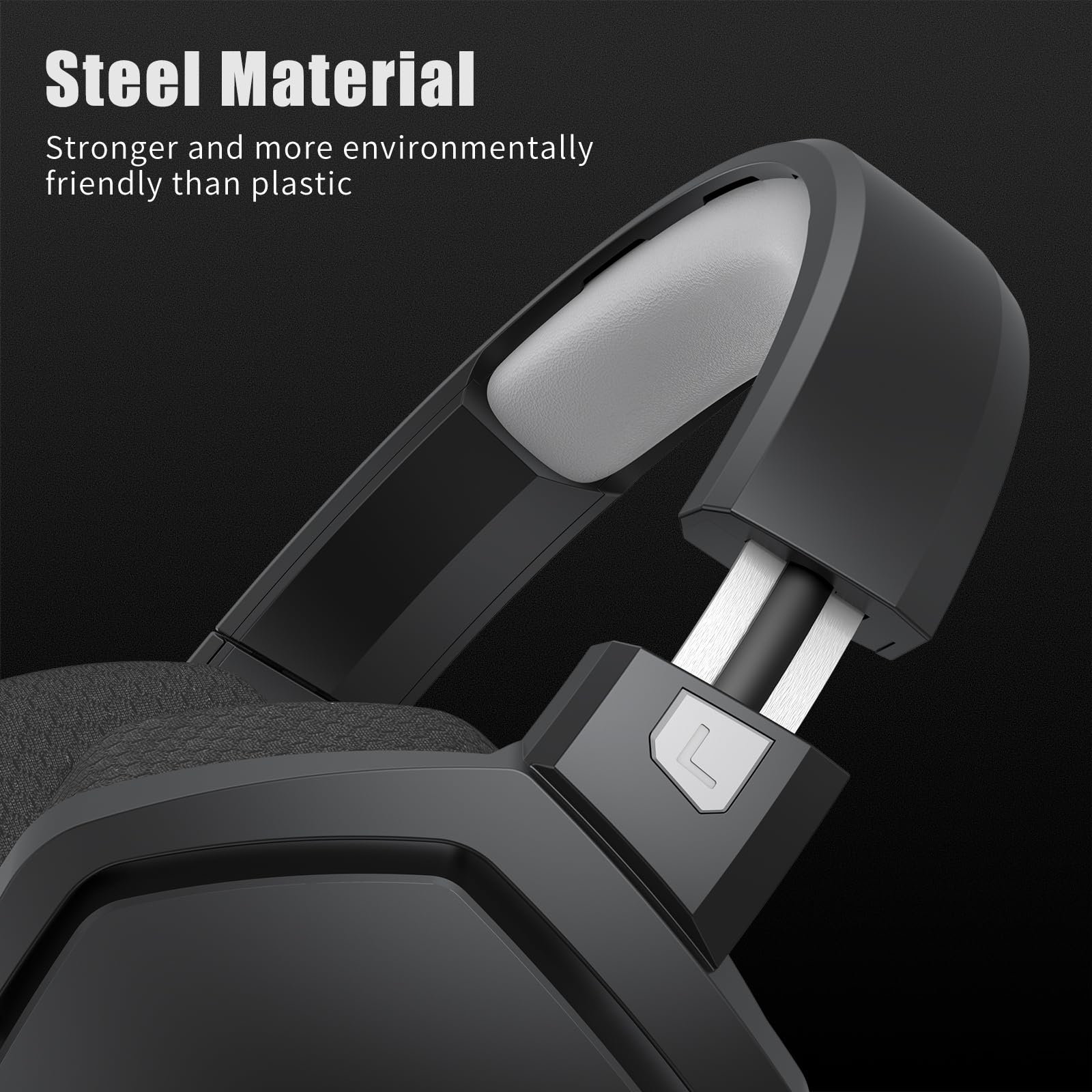 NUBWO G06 Dual Wireless Gaming Headset with Microphone for PS5, PS4, PC - 23ms Low Latency Audio - 100-Hour of Playtime - 50mm Drivers (Black-Orange)