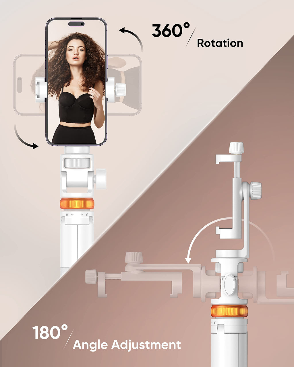 EUCOS 62" Phone Tripod, Tripod for iPhone & Selfie Stick Tripod with Remote, Extendable Phone Tripod Stand & Travel Tripod, Solidest Cell Phone Tripod Compatible with iPhone/Android