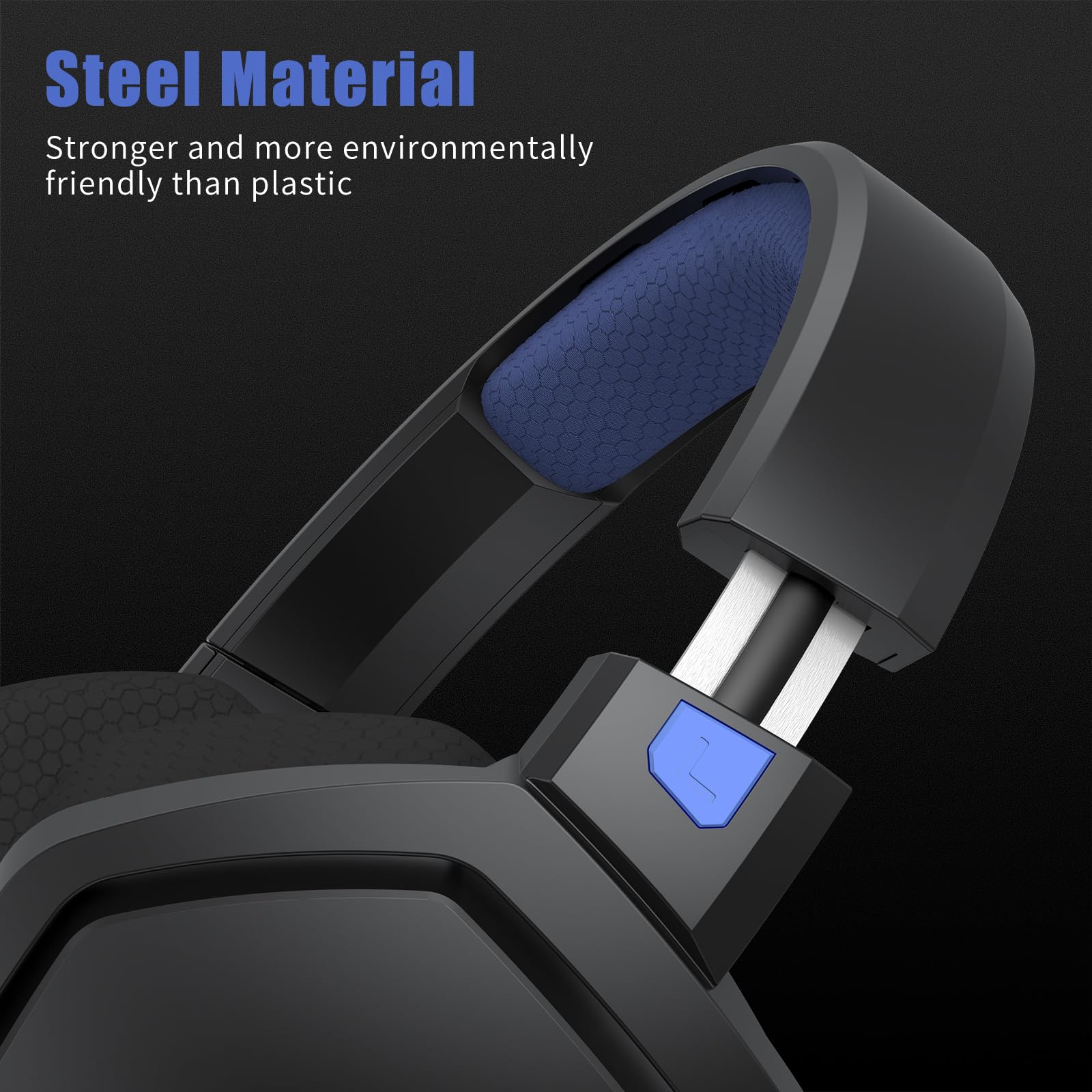 NUBWO G06 Dual Wireless Gaming Headset with Microphone for PS5, PS4, PC - 23ms Low Latency Audio - 100-Hour of Playtime - 50mm Drivers (Black-Orange)