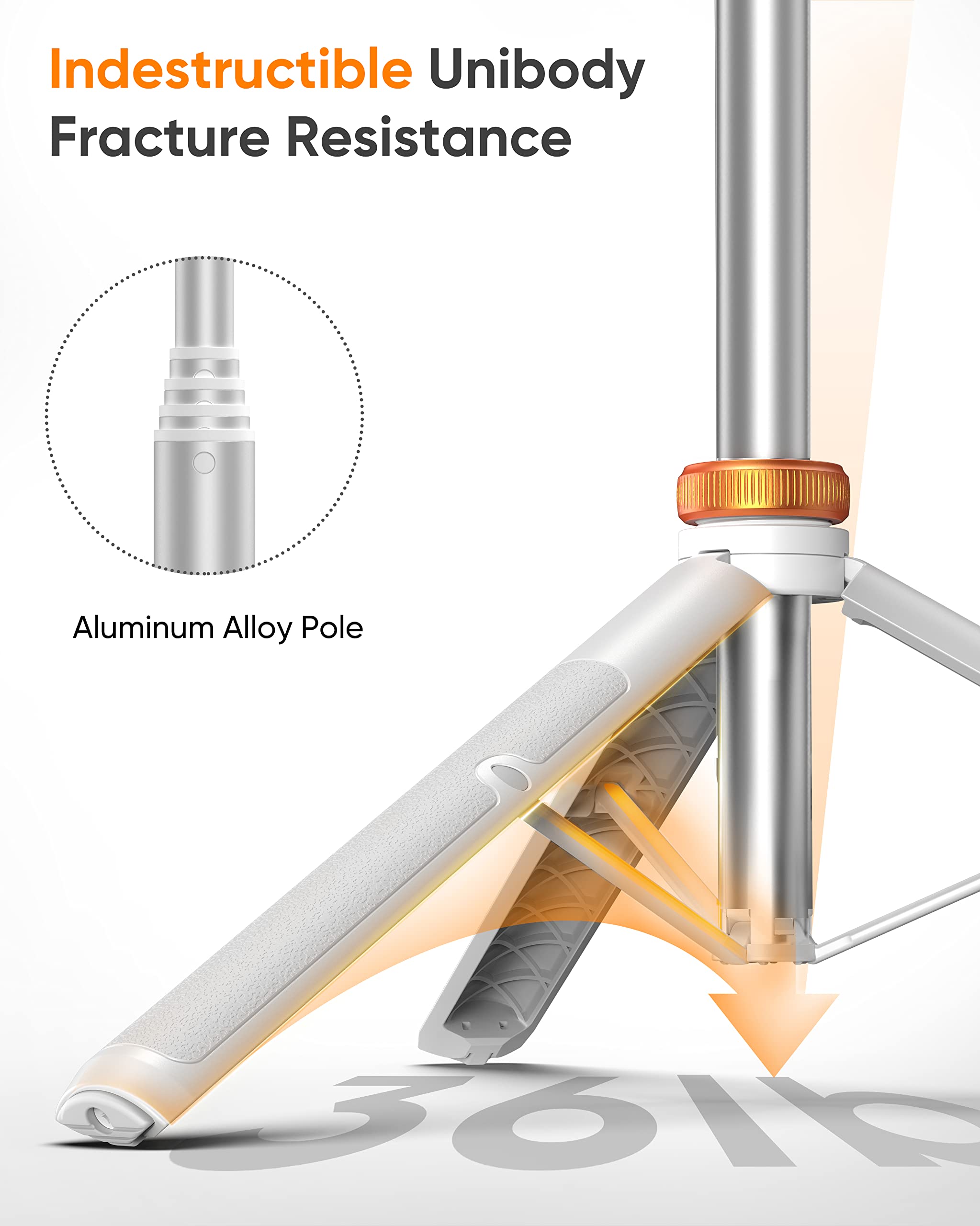 EUCOS 62" Phone Tripod, Tripod for iPhone & Selfie Stick Tripod with Remote, Extendable Phone Tripod Stand & Travel Tripod, Solidest Cell Phone Tripod Compatible with iPhone/Android