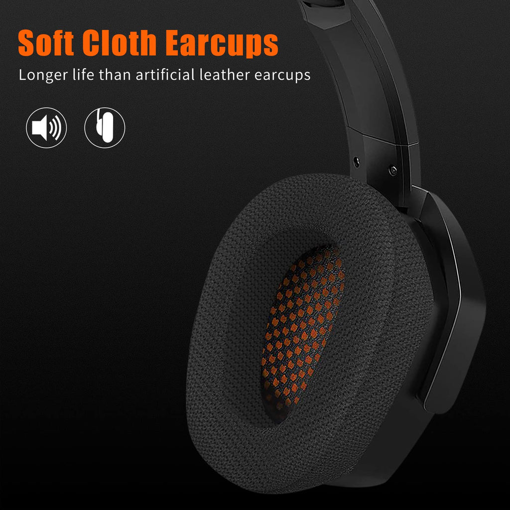 NUBWO G06 Dual Wireless Gaming Headset with Microphone for PS5, PS4, PC - 23ms Low Latency Audio - 100-Hour of Playtime - 50mm Drivers (Black-Orange)